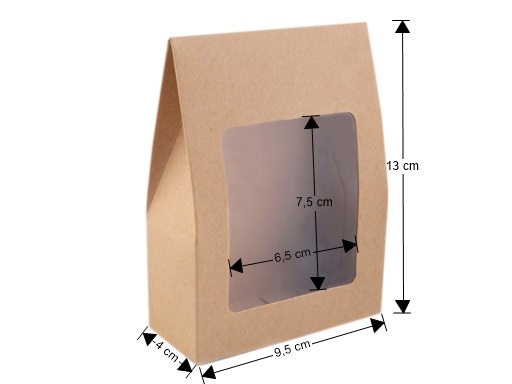 Krabička papírová s průhledem 