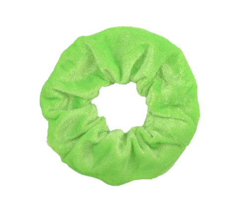 Gumička scrunchie - zelená neon