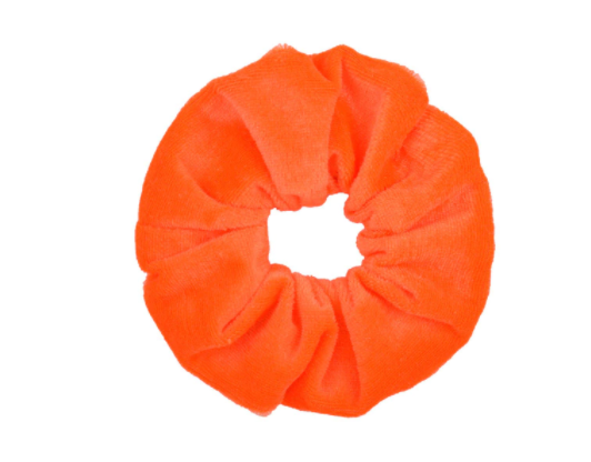 Gumička scrunchie - oranžová neon