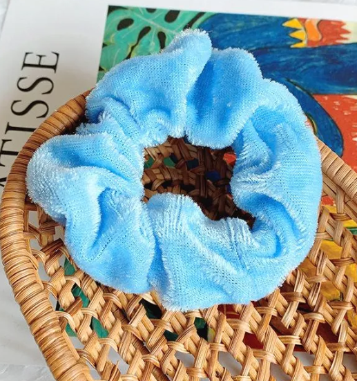 Gumička scrunchie - modrá