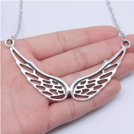 Náhrdelník andělská křídla - stříbrný
