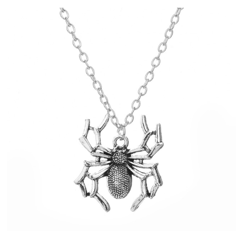 Náhrdelník pavouk - stříbrný