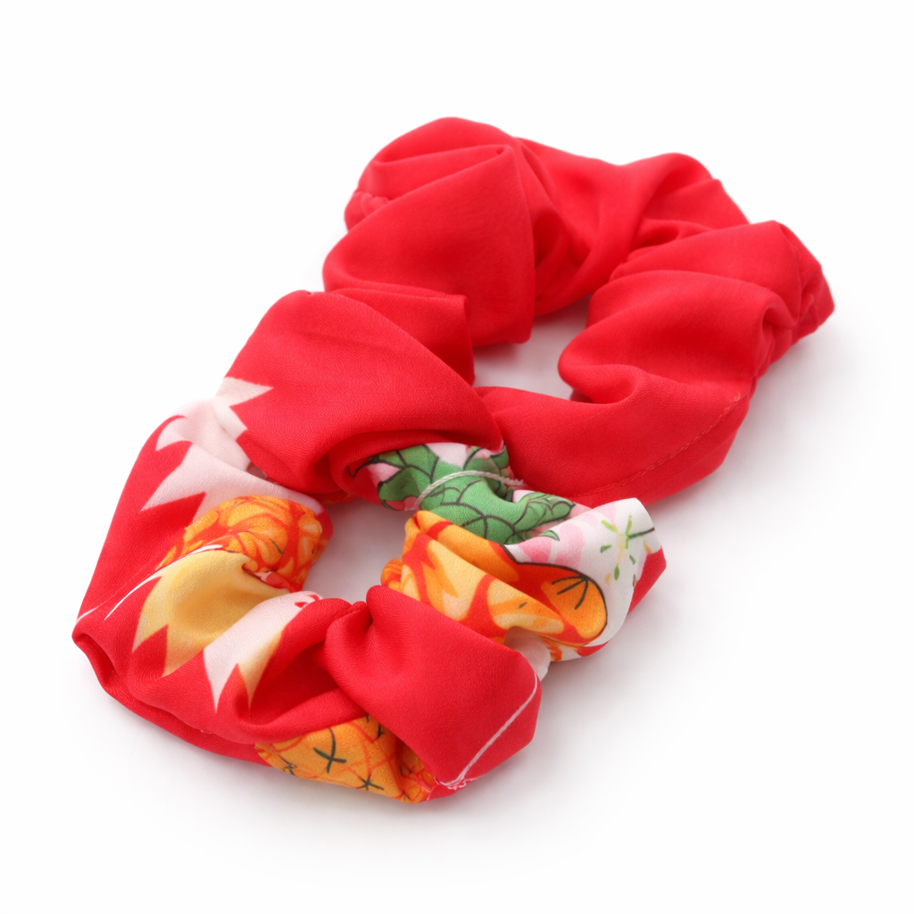 Gumička scrunchie dětská 2 ks- červená