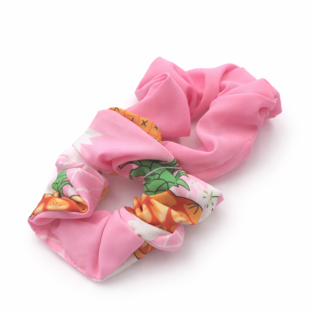 Gumička scrunchie dětská 2 ks- růžová