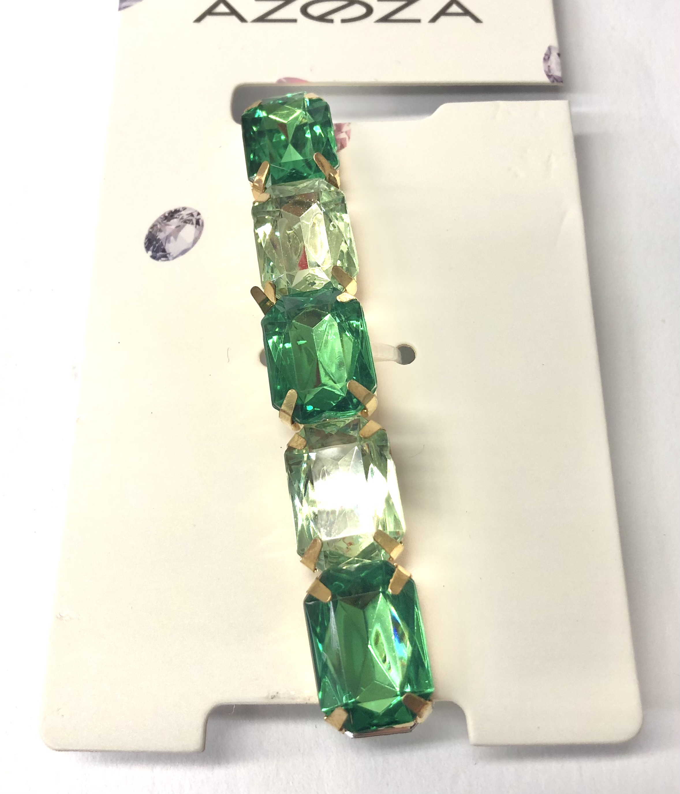 Náramek krystaly - sv. zelený