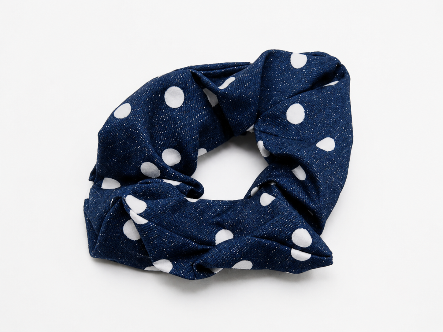 Gumička scrunchie - modrá 