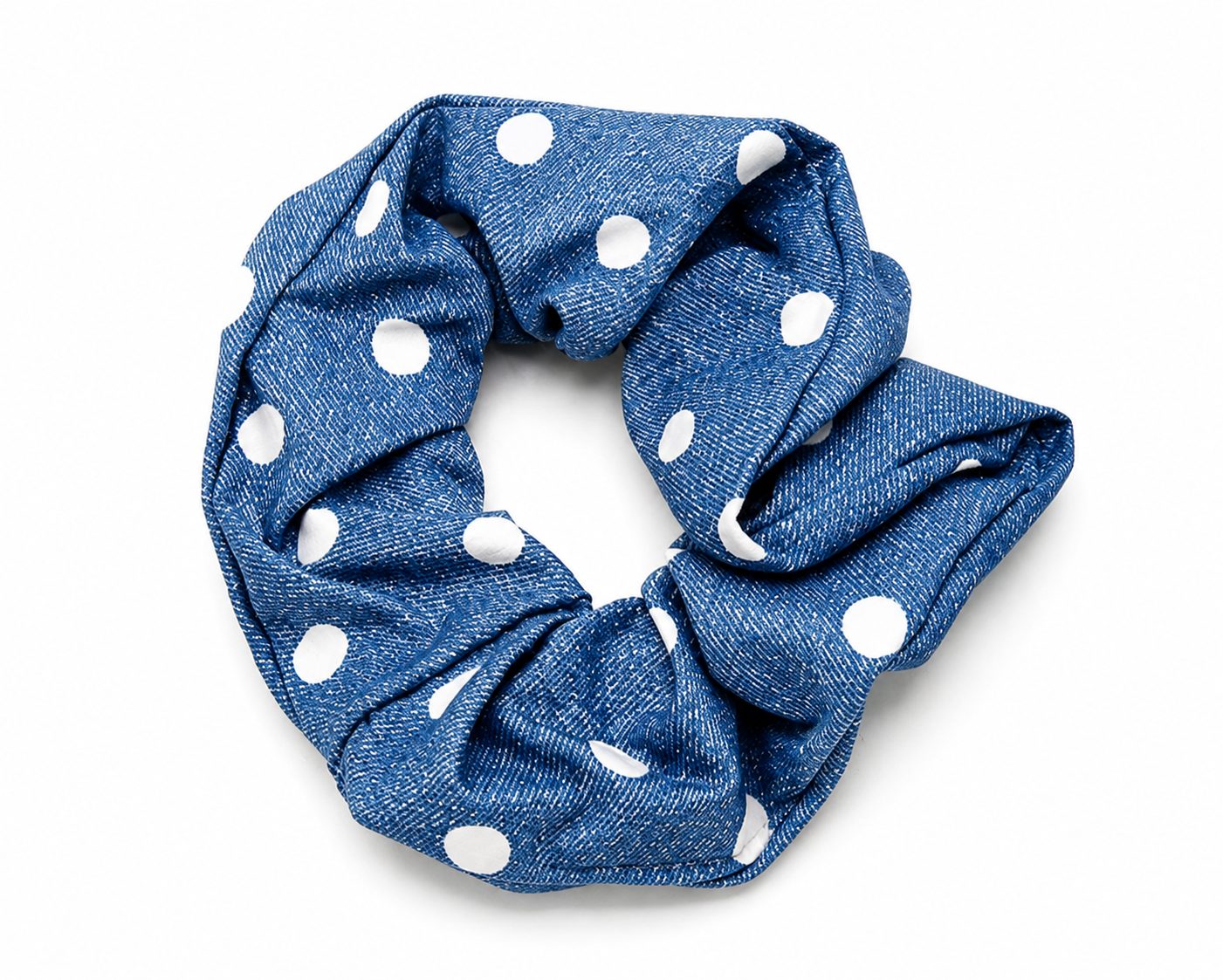 Gumička scrunchie - modrá 