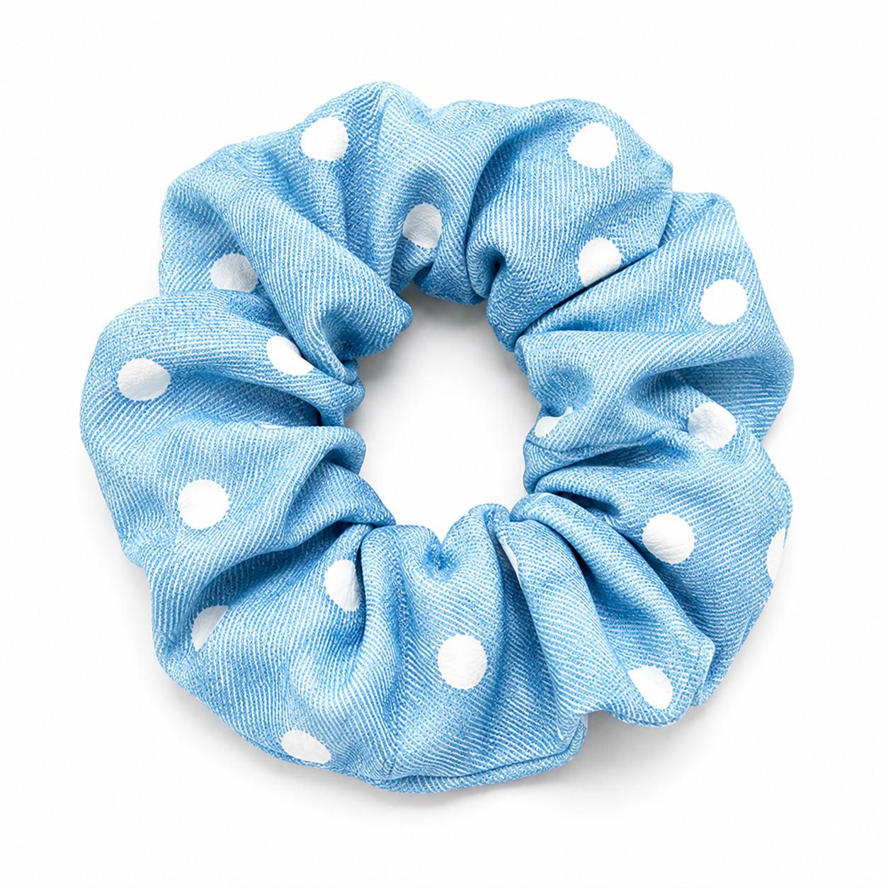 Gumička scrunchie - modrá 