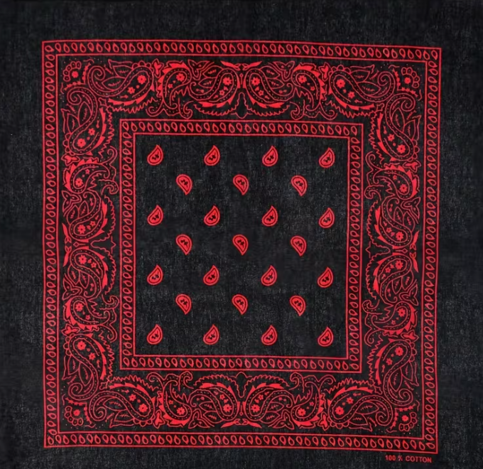 Šátek čtverec - červený