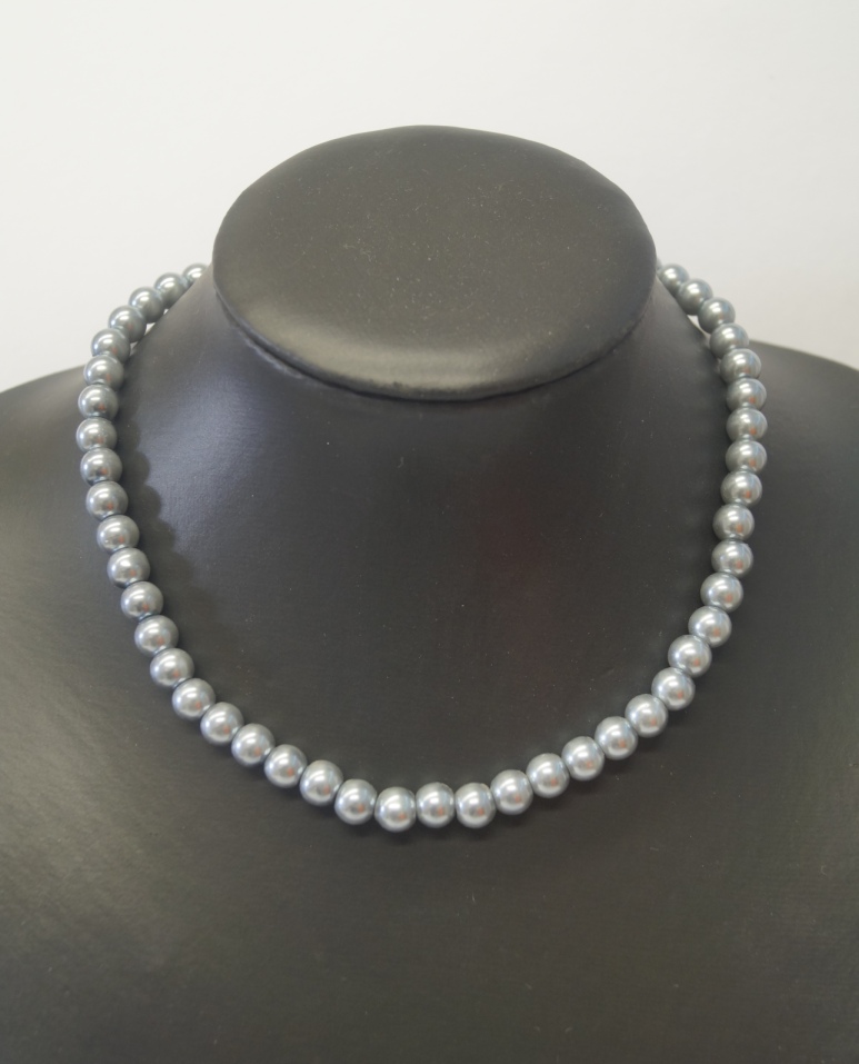 Náhrdelník perličky šedé