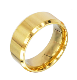 Prsten jednoduchý z nerez oceli zlatý vel.7