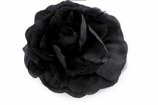 Brož růže černá
