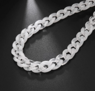 Náhrdelník řetěz - bílý