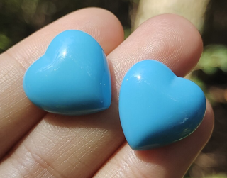 Naušnice srdce modré