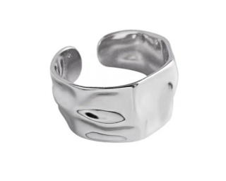 Prsten nepravidelný - stříbrný