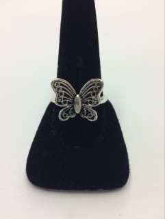 Prsten motýl - stříbrný