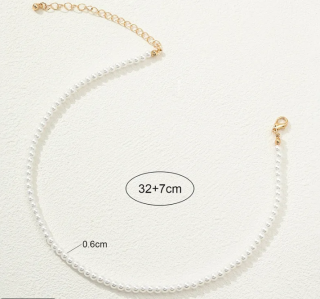 Náhrdelník perličky se zapínáním 0,6 cm