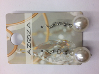 Naušnice perlička visací - bílé