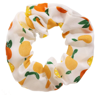 Gumička Scrunchie s ovocem - citrusy