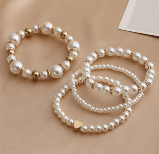 Náramky 4 ks perlové