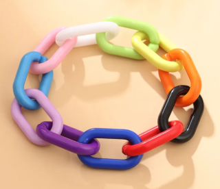 Náramek řetěz barevný