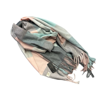 Zimní šátek růžovomodrá 140*140 cm