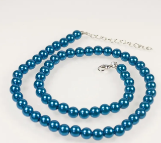 Náhrdelník perličky - modré