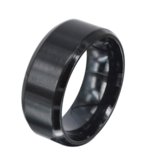 Prsten jednoduchý z nerez oceli černý vel.9