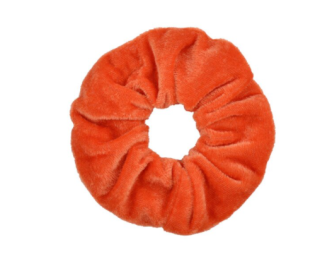 Gumička scrunchie -  oranžovočervená